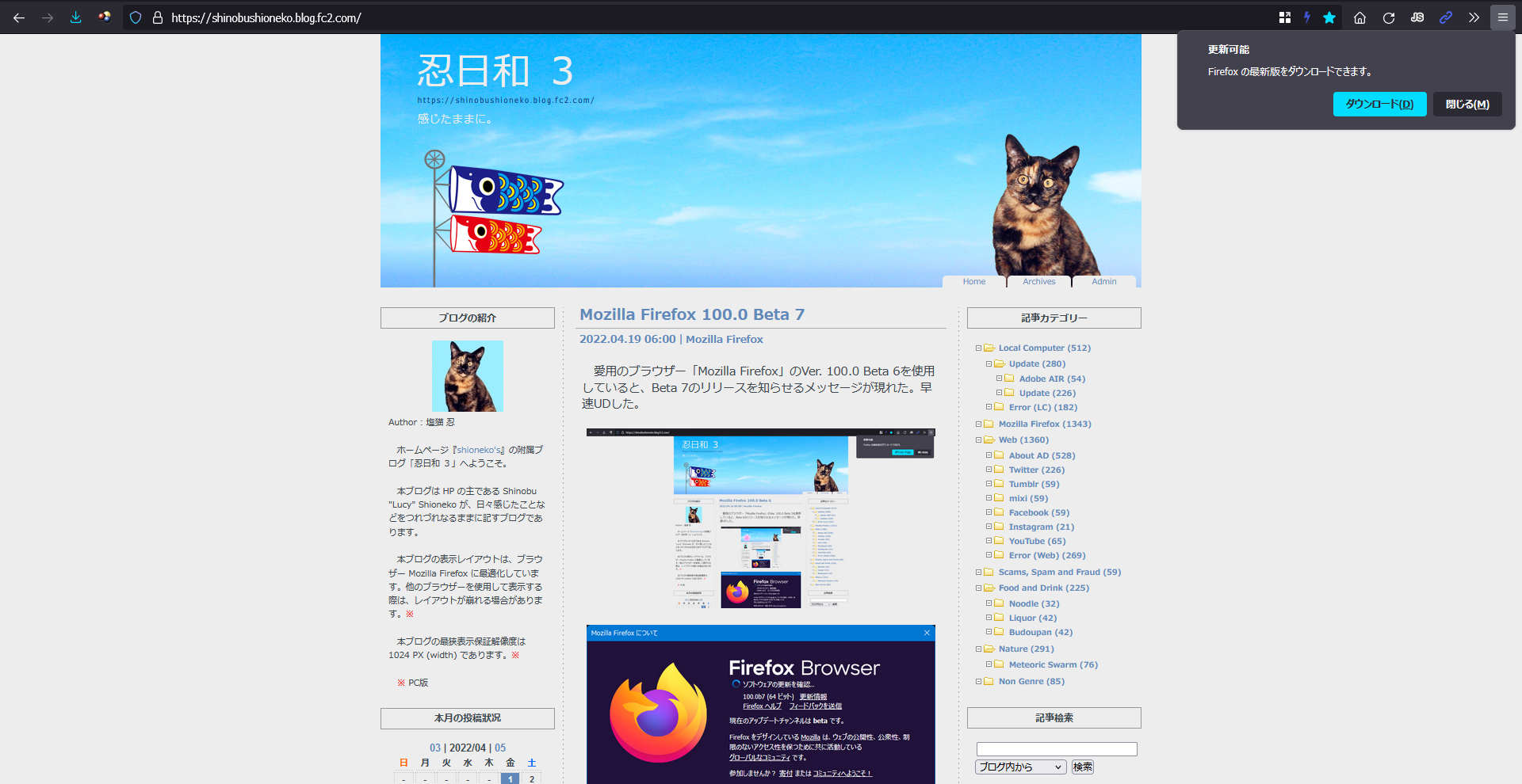 Mozilla Firefox 100.0 Beta 9