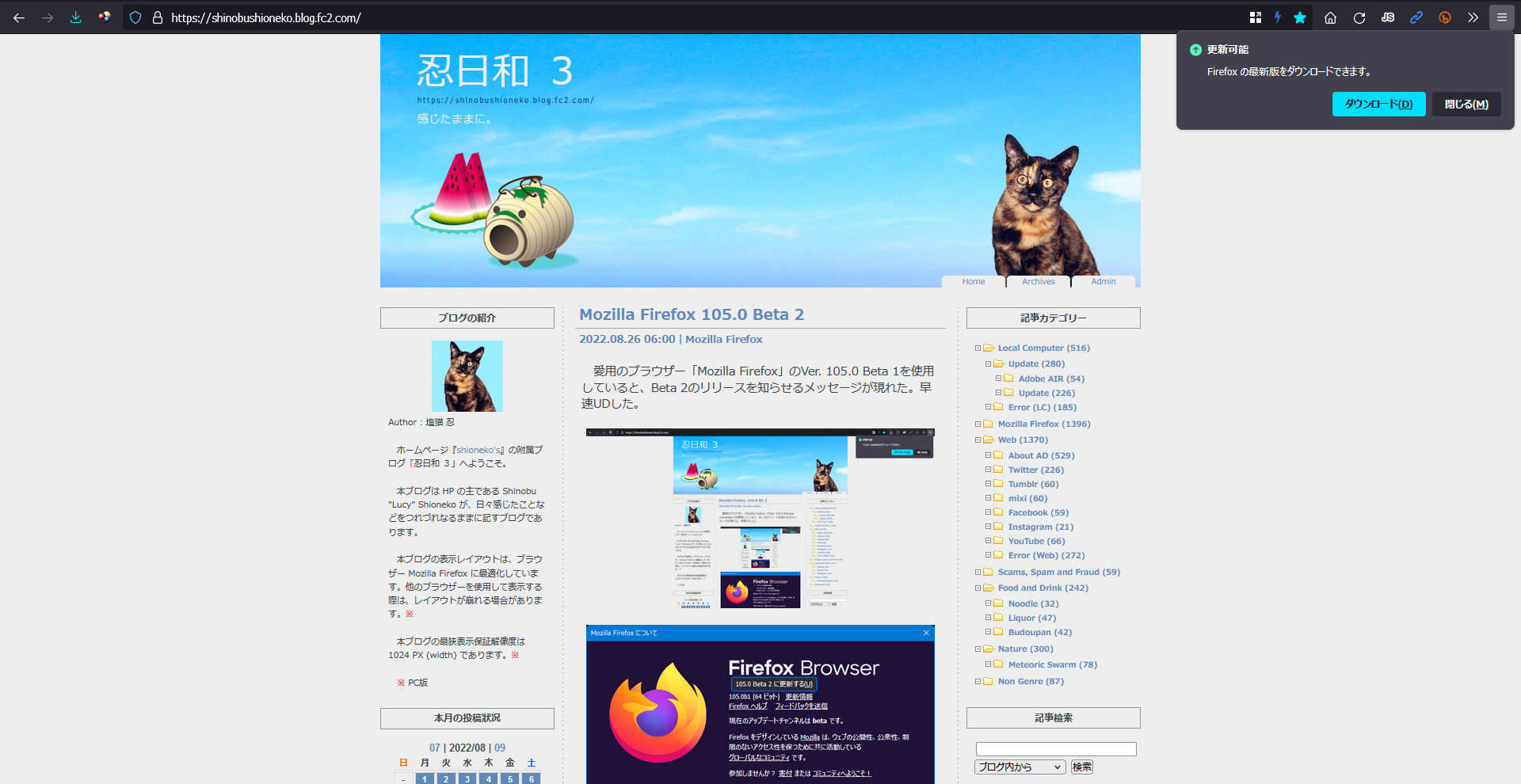 Mozilla Firefox 105.0 Beta 3
