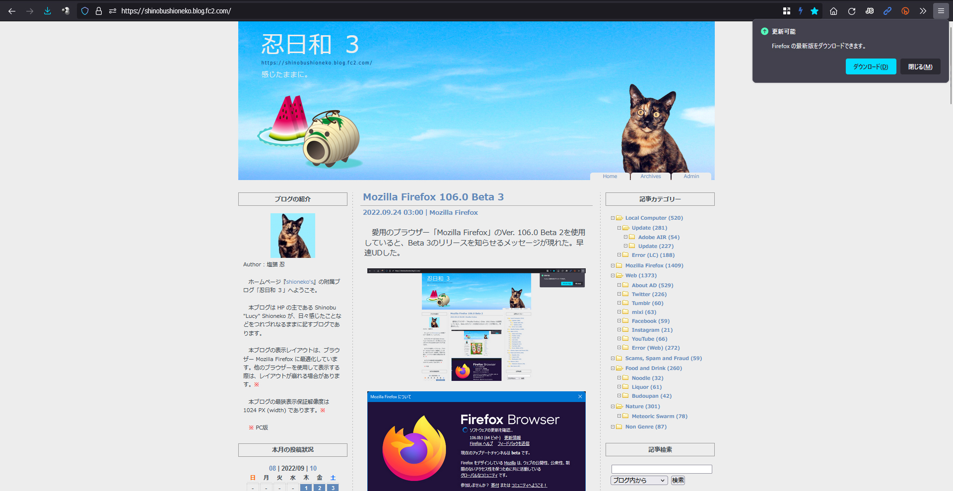 Mozilla Firefox 106.0 Beta 4