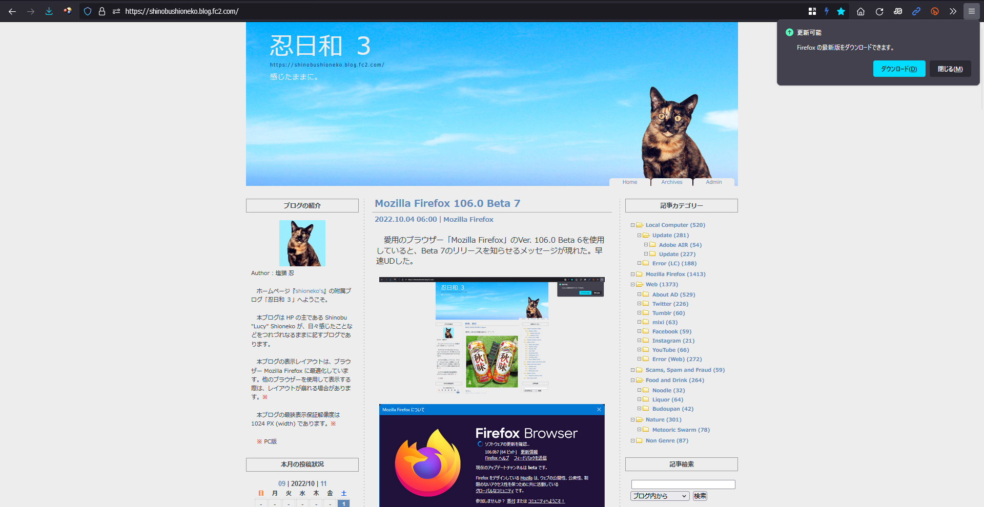 Mozilla Firefox 106.0 Beta 9