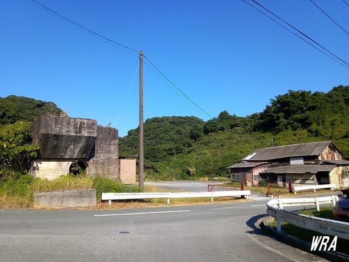 頴田町明治炭鉱の遺構と木浦岐～小峠を結ぶ道路